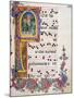 Choral response for religious services, illuminated manuscript, 14th c. Osservanza Basilica, Siena-null-Mounted Art Print