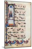 Choral response for religious services, illuminated manuscript, 14th c. Osservanza Basilica, Siena-null-Mounted Art Print