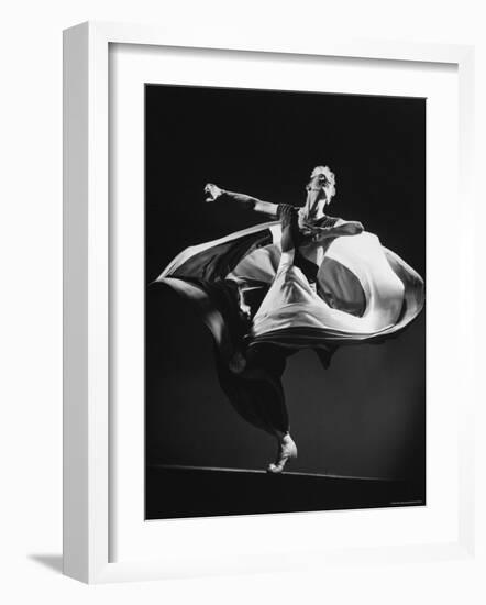 Choreographer Martha Graham Performing Some of Her Own Work at Mili Studio-Gjon Mili-Framed Premium Photographic Print