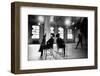 Choreographer Twyla Tharp Observing a Dancer Rehearse. Both Reflected in Mirror-Gjon Mili-Framed Photographic Print