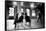 Choreographer Twyla Tharp Observing a Dancer Rehearse. Both Reflected in Mirror-Gjon Mili-Framed Stretched Canvas