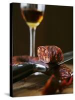 Chorizo and Glass of Sherry-Henrik Freek-Stretched Canvas