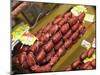 Chorizo, Red Paprika Sausage (Spain), Hanging up for Sale-Christopher Leggett-Mounted Photographic Print