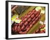 Chorizo, Red Paprika Sausage (Spain), Hanging up for Sale-Christopher Leggett-Framed Photographic Print