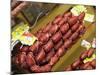 Chorizo, Red Paprika Sausage (Spain), Hanging up for Sale-Christopher Leggett-Mounted Photographic Print