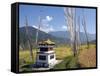 Chorten and Prayer Flags in the Punakha Valley Near Chimi Lhakhang Temple, Punakha, Bhutan, Himalay-Lee Frost-Framed Stretched Canvas