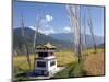 Chorten and Prayer Flags in the Punakha Valley Near Chimi Lhakhang Temple, Punakha, Bhutan, Himalay-Lee Frost-Mounted Photographic Print