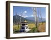 Chorten and Prayer Flags in the Punakha Valley Near Chimi Lhakhang Temple, Punakha, Bhutan, Himalay-Lee Frost-Framed Photographic Print