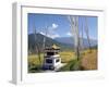 Chorten and Prayer Flags in the Punakha Valley Near Chimi Lhakhang Temple, Punakha, Bhutan, Himalay-Lee Frost-Framed Photographic Print