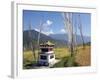 Chorten and Prayer Flags in the Punakha Valley Near Chimi Lhakhang Temple, Punakha, Bhutan, Himalay-Lee Frost-Framed Photographic Print