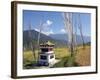 Chorten and Prayer Flags in the Punakha Valley Near Chimi Lhakhang Temple, Punakha, Bhutan, Himalay-Lee Frost-Framed Photographic Print