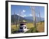 Chorten and Prayer Flags in the Punakha Valley Near Chimi Lhakhang Temple, Punakha, Bhutan, Himalay-Lee Frost-Framed Photographic Print