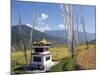Chorten and Prayer Flags in the Punakha Valley Near Chimi Lhakhang Temple, Punakha, Bhutan, Himalay-Lee Frost-Mounted Photographic Print