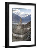 Chorten at Kachod Drub Ling Nunnery, overlooking Kharsa Valley, Ladakh, India, Himalayas, Asia-Thomas L. Kelly-Framed Photographic Print
