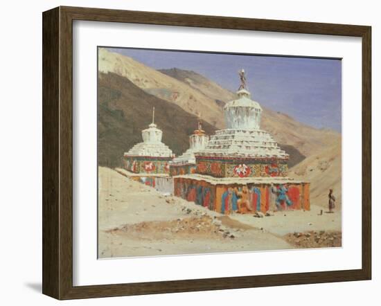 Chorten in Ladakh, 1875-Vasili Vasilyevich Vereshchagin-Framed Giclee Print