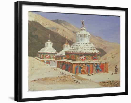 Chorten in Ladakh, 1875-Vasili Vasilyevich Vereshchagin-Framed Giclee Print