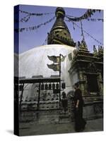 Chorten, Nepal-Michael Brown-Stretched Canvas