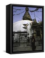 Chorten, Nepal-Michael Brown-Framed Stretched Canvas
