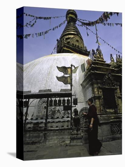 Chorten, Nepal-Michael Brown-Stretched Canvas