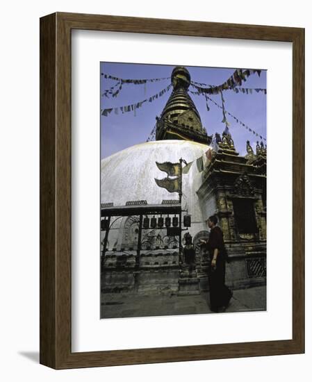 Chorten, Nepal-Michael Brown-Framed Photographic Print