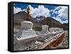 Chortens, Prayer Stupas Below the Holy Mountain Mount Kailash in Western Tibet, China, Asia-Michael Runkel-Framed Stretched Canvas