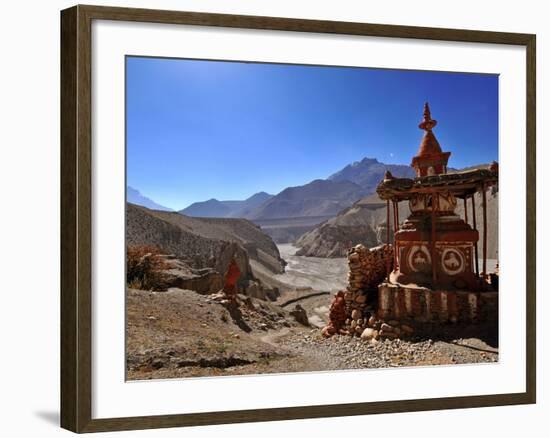 Chortens (Stupas) in Tangbe Village, Mustang, Nepal, Asia-null-Framed Photographic Print