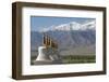 Chortens with Gold Spires Overlooking a Valley, Ladakh, India-Ellen Clark-Framed Photographic Print