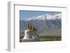 Chortens with Gold Spires Overlooking a Valley, Ladakh, India-Ellen Clark-Framed Photographic Print