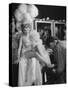 Chorus Girl Getting a Pedicure During Filming of the Movie "The Ziegfeld Follies"-John Florea-Stretched Canvas