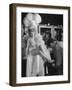 Chorus Girl Getting a Pedicure During Filming of the Movie "The Ziegfeld Follies"-John Florea-Framed Photographic Print