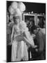 Chorus Girl Getting a Pedicure During Filming of the Movie "The Ziegfeld Follies"-John Florea-Mounted Photographic Print