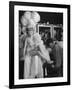 Chorus Girl Getting a Pedicure During Filming of the Movie "The Ziegfeld Follies"-John Florea-Framed Photographic Print