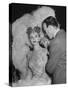 Chorus Girl Getting Makeup Applied During Production of the Movie "The Ziegfeld Follies"-John Florea-Stretched Canvas