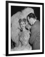 Chorus Girl Getting Makeup Applied During Production of the Movie "The Ziegfeld Follies"-John Florea-Framed Photographic Print