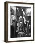 Chorus Girl Singer Linda Lombard, Backstage Getting Ready For Show-George Silk-Framed Premium Photographic Print
