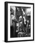 Chorus Girl Singer Linda Lombard, Backstage Getting Ready For Show-George Silk-Framed Premium Photographic Print