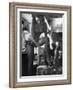 Chorus Girl Singer Linda Lombard, Backstage Getting Ready For Show-George Silk-Framed Photographic Print
