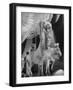 Chorus Girl Standing on Horse's Back During Filming of the Movie "The Ziegfeld Follies"-John Florea-Framed Photographic Print