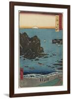 Choshi Beach at the Open Sea, Shimosa Province, August 1853-Utagawa Hiroshige-Framed Giclee Print