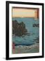 Choshi Beach at the Open Sea, Shimosa Province, August 1853-Utagawa Hiroshige-Framed Giclee Print