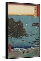 Choshi Beach at the Open Sea, Shimosa Province, August 1853-Utagawa Hiroshige-Framed Stretched Canvas