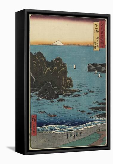 Choshi Beach at the Open Sea, Shimosa Province, August 1853-Utagawa Hiroshige-Framed Stretched Canvas