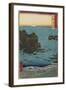 Choshi Beach at the Open Sea, Shimosa Province, August 1853-Utagawa Hiroshige-Framed Giclee Print