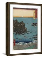 Choshi Beach at the Open Sea, Shimosa Province, August 1853-Utagawa Hiroshige-Framed Giclee Print