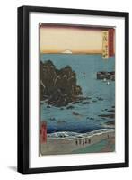 Choshi Beach at the Open Sea, Shimosa Province, August 1853-Utagawa Hiroshige-Framed Giclee Print