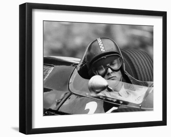 Chris Amon in a Lotus 25-Brm V8, French Grand Prix, Rouen, 1964-null-Framed Photographic Print