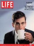 Comic Actor Steve Carell Drinking from a Cup, September 30, 2005-Chris Buck-Photographic Print