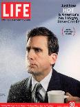 Comic Actor Steve Carell Drinking from a Cup, September 30, 2005-Chris Buck-Photographic Print