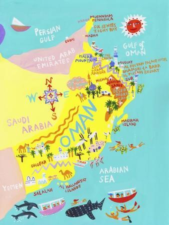 Illustrated Map of Oman