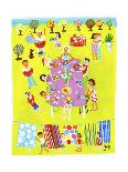 People Enjoying Picnic and Barbecue-Chris Corr-Framed Art Print